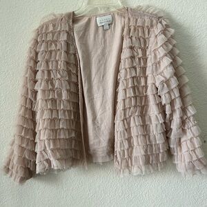 Ruffled Beige Jacket